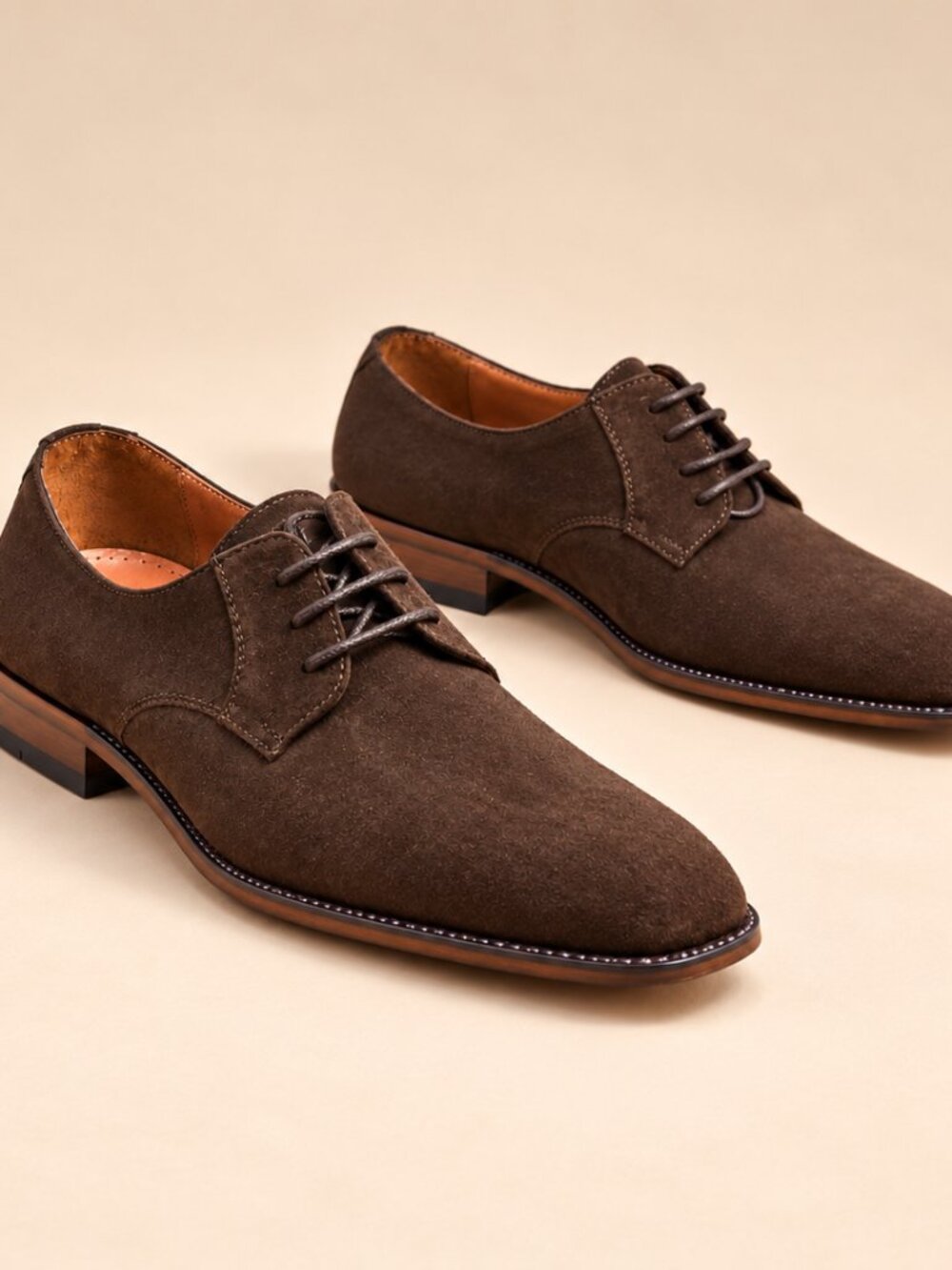 Men’s John W Crown Brown Suede Derby Dress Shoes US 7.5 NWT
